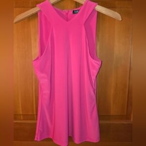 Ralph Lauren Pink Cut Away Sleeveless Blouse Top, Size Small NWOT
